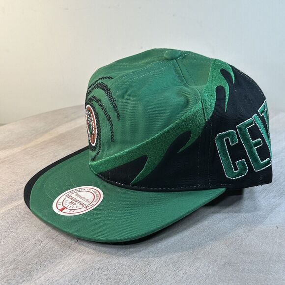 Boston Celtics Spiral Deadstock Cap Green Snapback Mitchell & Ness Unique Hat - Picture 3 of 14